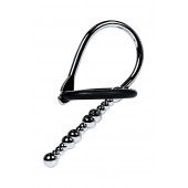 Серебристый уретральный плаг-бусины TOYFA Metal с мягким фиксириющим кольцом - ToyFa - купить с доставкой в Энгельсе