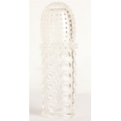 Прозрачная закрытая гелевая насадка - 13,5 см. - Toyfa Basic - в Энгельсе купить с доставкой