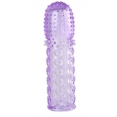 Насадка гелевая фиолетовая с точками, шипами и наплывами - 13,5 см. - Toyfa Basic - в Энгельсе купить с доставкой