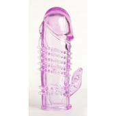 Фиолетовая насадка с коготком и шипами - 13 см. - Toyfa Basic - в Энгельсе купить с доставкой