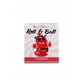 Стимулирующий презерватив-насадка Roll   Ball Strawberry - Sitabella - купить с доставкой в Энгельсе
