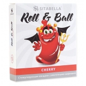Стимулирующий презерватив-насадка Roll   Ball Cherry - Sitabella - купить с доставкой в Энгельсе