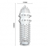 Закрытая прозрачная насадка Crystal sleeve - 14,2 см. - Erowoman-Eroman - в Энгельсе купить с доставкой