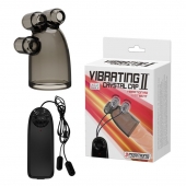 Дымчатая насадка-мастурбатор с вибрацией Vibrating Crystal Cap II - Baile - в Энгельсе купить с доставкой