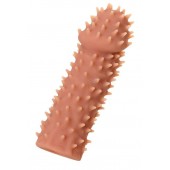 Телесная реалистичная насадка KOKOS Extreme Sleeve 07 с дополнительной стимуляцией - 12,7 см. - KOKOS - в Энгельсе купить с доставкой