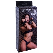 Черные кожаные наручники Naila - Rebelts - купить с доставкой в Энгельсе