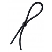 Черное лассо на пенис с одной бусиной - A-toys - в Энгельсе купить с доставкой