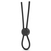 Черное силиконовое лассо на пенис SILICONE LOOP COCK RING - Blush Novelties - в Энгельсе купить с доставкой