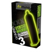 Презервативы DOMINO Neon Green со светящимся в темноте кончиком - 3 шт. - Domino - купить с доставкой в Энгельсе