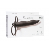 Черная вибронасадка для двойного проникновения Flirtini - 15,9 см. - Lola Games - купить с доставкой в Энгельсе