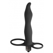 Черная вибронасадка для двойного проникновения Flirtini - 15,9 см. - Lola Games - купить с доставкой в Энгельсе