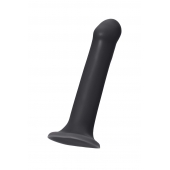 Черный фаллос на присоске Silicone Bendable Dildo L - 19 см. - Strap-on-me - купить с доставкой в Энгельсе