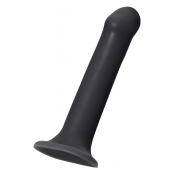 Черный фаллос на присоске Silicone Bendable Dildo L - 19 см. - Strap-on-me - купить с доставкой в Энгельсе