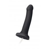 Черный фаллос с имитацией эякуляции Silicon Cum Dildo L - 19,6 см. - Strap-on-me - купить с доставкой в Энгельсе