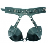 Изумрудная сбруя из ошейника с лифом Ladys Arsenal - БДСМ Арсенал - купить с доставкой в Энгельсе