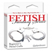 Металлические наручники Beginner s Metal Cuffs - Pipedream - купить с доставкой в Энгельсе