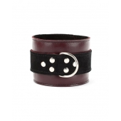 Бордовые наручники Ladys Arsenal на карабинах - БДСМ Арсенал - купить с доставкой в Энгельсе