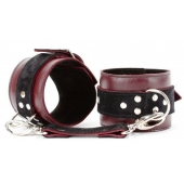 Бордовые наручники Ladys Arsenal на карабинах - БДСМ Арсенал - купить с доставкой в Энгельсе