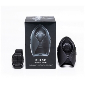 Темно-серый инновационный мужской осциллятор PULSE SOLO LUX с пультом ДУ - Hot Octopuss - в Энгельсе купить с доставкой