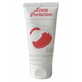 Лубрикант на водной основе с ароматом малины Love Protection Strawberry - 50 мл. - Lola Games - купить с доставкой в Энгельсе