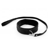 Черный ошейник My Rules с поводком - БДСМ Арсенал - купить с доставкой в Энгельсе