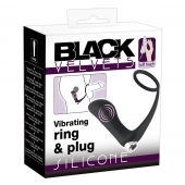 Черное эрекционное кольцо с анальной вибропробкой Vibrating Ring   Plug - Orion - в Энгельсе купить с доставкой