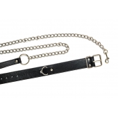 Черный ошейник с поводком Wild - Lola Games - купить с доставкой в Энгельсе