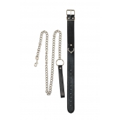 Черный ошейник с поводком Wild - Lola Games - купить с доставкой в Энгельсе