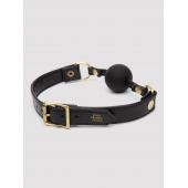 Черный кляп-шар Bound to You Faux Leather Ball Gag - Fifty Shades of Grey - купить с доставкой в Энгельсе