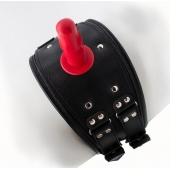 Черный пояс на бедро  Люкс  с телесной насадкой - LOVETOY (А-Полимер) - купить с доставкой в Энгельсе