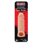 Телесная насадка EXTENDER WITH BALL STRAP 5.5 - 14 см. - Dream Toys - в Энгельсе купить с доставкой