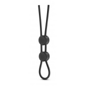 Черное двойное эрекционное лассо Silicone Double Loop Cock Ring - Blush Novelties - в Энгельсе купить с доставкой