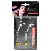 Оригинальные зажимы на соски с желтыми шариками - Notabu - купить с доставкой в Энгельсе