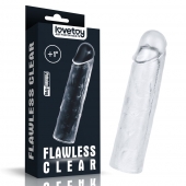 Прозрачная насадка-удлинитель Flawless Clear Penis Sleeve Add 1 - 15,5 см. - Lovetoy - в Энгельсе купить с доставкой