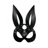 Черная кожаная маска зайки Miss Bunny - БДСМ Арсенал - купить с доставкой в Энгельсе
