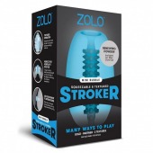 Голубой двусторонний мастурбатор MINI BUBBLE - Zolo - в Энгельсе купить с доставкой