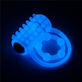 Голубое, светящееся в темноте виброкольцо Lumino Play Vibrating Penis Ring - Lovetoy - в Энгельсе купить с доставкой