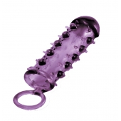 Закрытая фиолетовая насадка с пупырышками SAMURAI PENIS SLEEVE PURPLE - 14,5 см. - NMC - в Энгельсе купить с доставкой