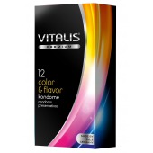 Цветные ароматизированные презервативы VITALIS PREMIUM color   flavor - 12 шт. - Vitalis - купить с доставкой в Энгельсе