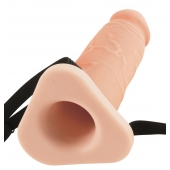 Телесный реалистичный фаллоимитатор с полостью Silicone Hollow Extension - 20 см. - Pipedream - купить с доставкой в Энгельсе