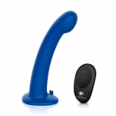 Синяя насадка Remote Control P-Spot G-Spot с черными трусиками - 20 см. - Pegasus - купить с доставкой в Энгельсе