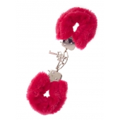 Металлические наручники с красной меховой опушкой METAL HANDCUFF WITH PLUSH RED - Dream Toys - купить с доставкой в Энгельсе