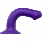Фиолетовый фаллоимитатор-насадка Strap-On-Me Dildo Dual Density size M - 18 см. - Strap-on-me - купить с доставкой в Энгельсе