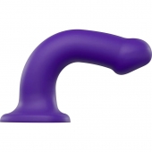 Фиолетовый фаллоимитатор-насадка Strap-On-Me Dildo Dual Density size L - 19 см. - Strap-on-me - купить с доставкой в Энгельсе