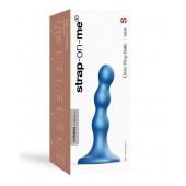 Голубая насадка Strap-On-Me Dildo Plug Balls size S - Strap-on-me - купить с доставкой в Энгельсе
