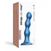 Голубая насадка Strap-On-Me Dildo Plug Balls size L - Strap-on-me - купить с доставкой в Энгельсе