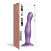 Фиолетовая насадка Strap-On-Me Dildo Plug Curvy size L - Strap-on-me - купить с доставкой в Энгельсе