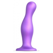 Фиолетовая насадка Strap-On-Me Dildo Plug Curvy size L - Strap-on-me - купить с доставкой в Энгельсе