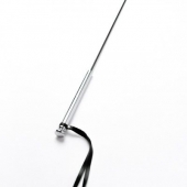 Черный кожаный стек с гладкой ручкой - 55 см. - Crazy Handmade - купить с доставкой в Энгельсе