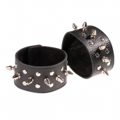 Чёрные напульсники с шипами и заклепками - Sitabella - купить с доставкой в Энгельсе